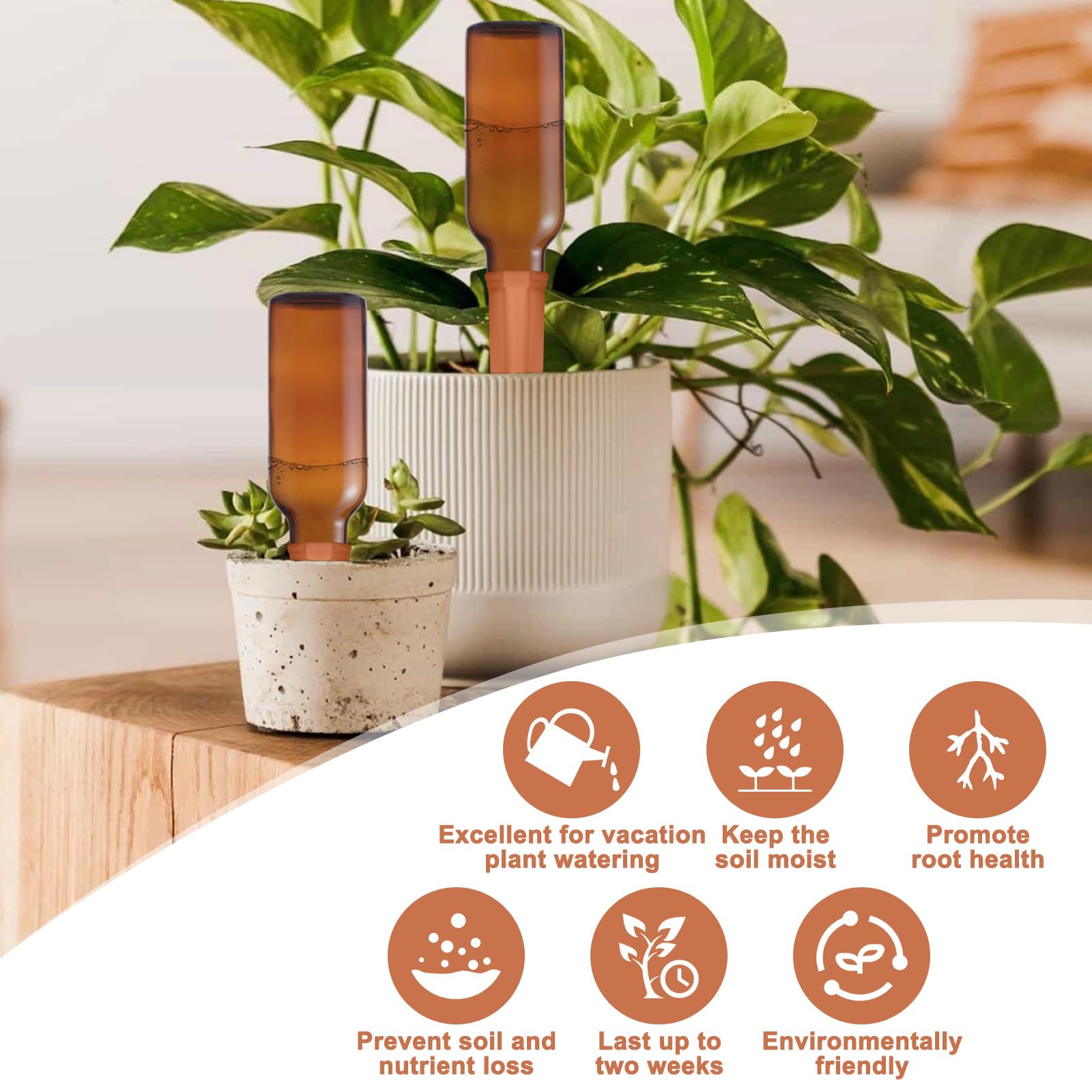 Goutteurs d'arrosage automatique, 10 cônes d'arrosage de boue pour plantes d'intérieur et jardinières de balcon, plantes d'arrosage de vacances, ensembles d'arrosage