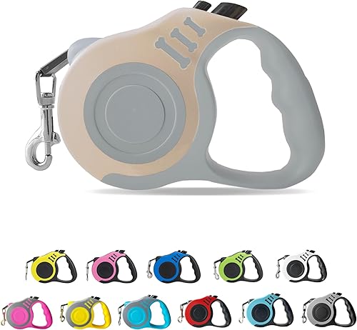 Miniatura 18 de Correa retráctil para perros pequeños y medianos, automática, telescópica, cinta para mascotas de 10/16 pies, duradera y práctica, con asa