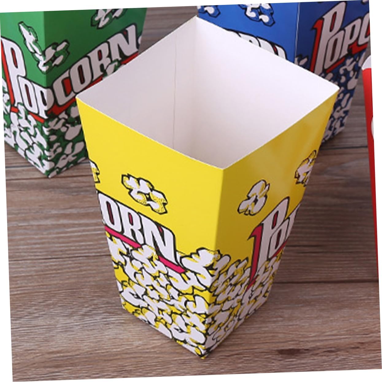 100pcs Popcorn Brown Box Party Snack Container Carnival Supplies Colorful Popcorn Holder Night