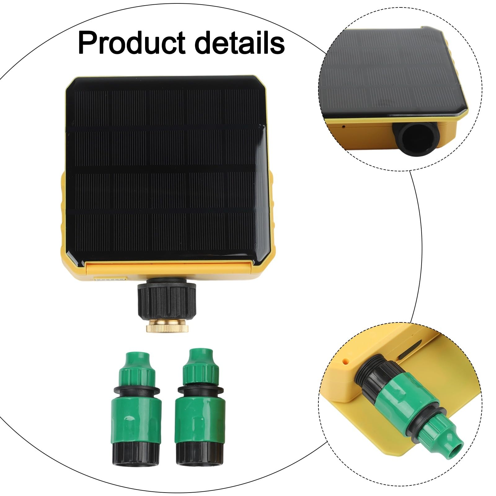 Temporizador de riego solar con control de aplicación, para sistema de riego inteligente con sensor de lluvia, doble alimentación a través de panel solar y USB, horario programable para