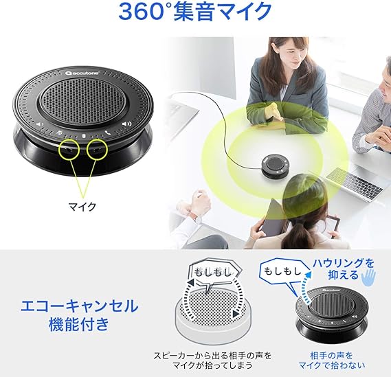 激安アウトレット サンワダイレクト スピーカーフォン 400 Mc0 収納袋付き コンパクト スピーカー搭載 エコーキャンセル機能 Usb1本で接続 360 集音 Skype対応 Web会議 Kimbocare Com