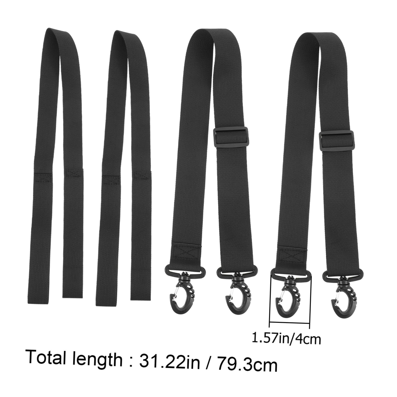Gogogmee Ski Snowboard Boot Straps 4 Pack Carrier Straps for Ski Gear Ice Skates Comfortable Shoulder and Hand Straps