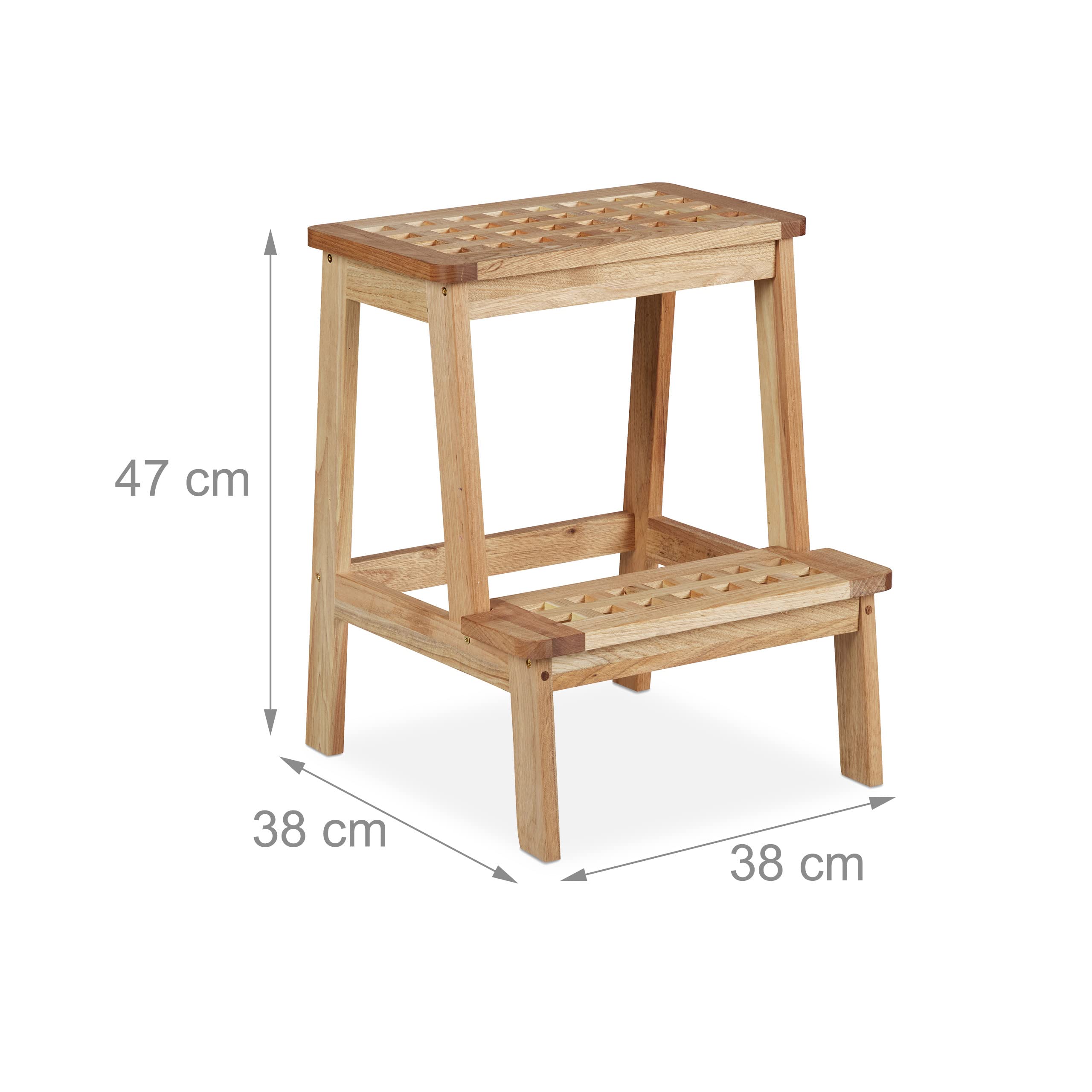 Sgabello 2 Scalini Relaxdays Per Bambini – MDF Rosa/lilla, Stabile, Leggero, Per Cameretta Bagno E Cucina