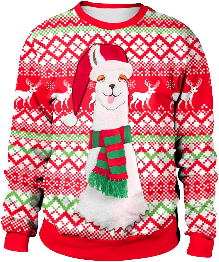 Weihnachtspullover Herren Lustig - Oversize Strickpullover Mit Weihnachtsmotiv