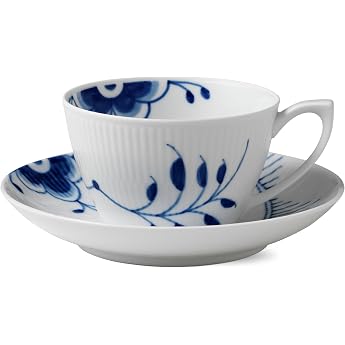 Royal Copenhagen Cup with Saucer Tea/Capuccino 28 cl Blue Pack of 1