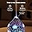 INRORANS Dandelion Essential Oil Diffuser 3D Glass Aromatherapy Diffuser - 160ml Ultrasonic Cool Mist Scent Aroma Diffuser, Whisper Quiet with Auto Shut-Off, Timer Setting &7 Colors Night Light