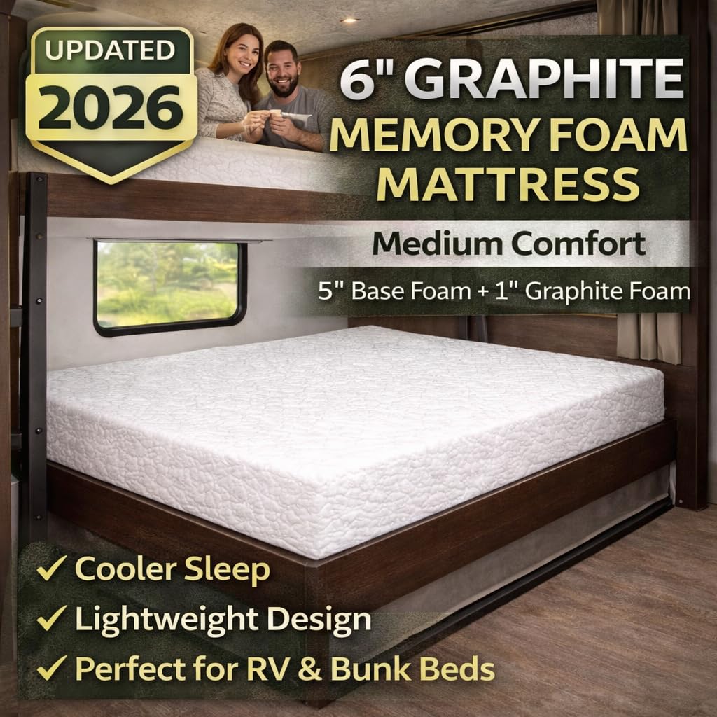 Amazon.com: Travel Happy 6 Inch Graphite Memory Foam Mattress