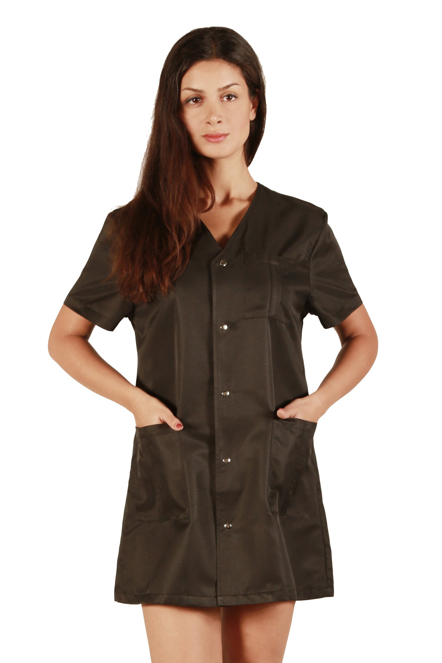 Ladybird Line Women’s Pro Salon Jacket Stylish Coat Bleach Resistant and Water Resistant Black Size - Large