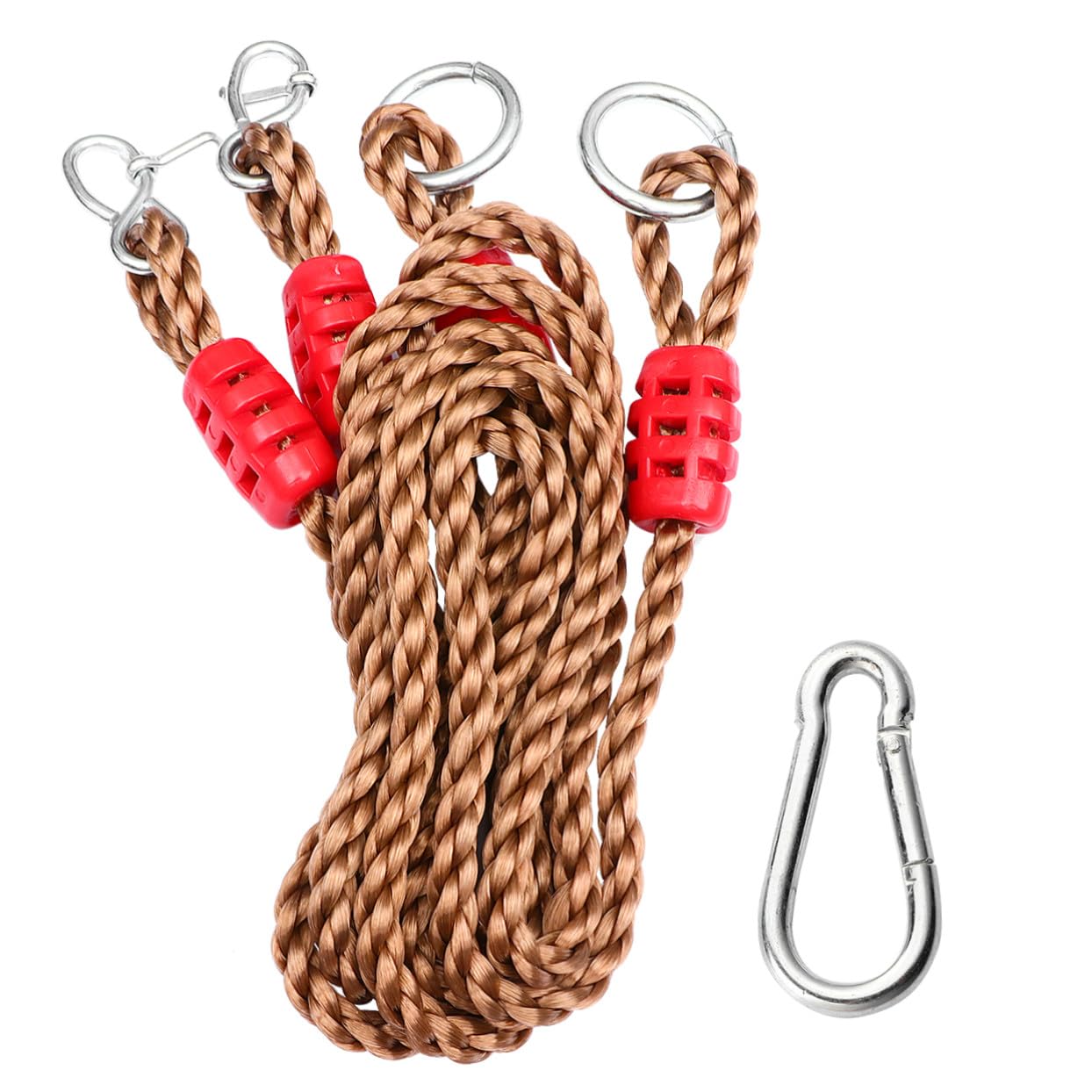 TEHAUX 6pièces Sangle De Balançoire Réglable Nylon pour Hamac Kit De Suspension pour Balançoire Extérieur Accessoires De Jardin