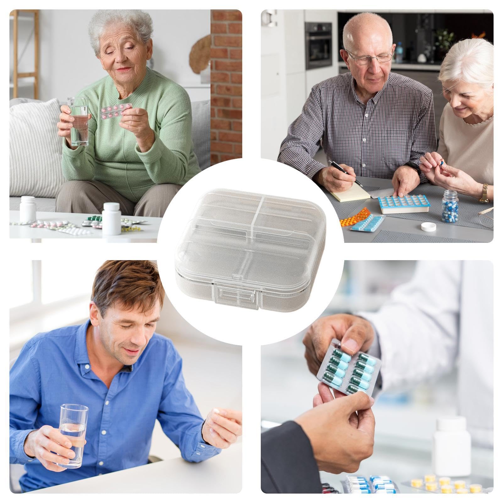 Pill Organizer – Medicine Dispenser | Pill Case | 7 Day Pill Box Weekly Pill Planner Portable Pill Organizer With 7 Separate Compartments Daily Pill Organizer Compact Pill Case For Travel