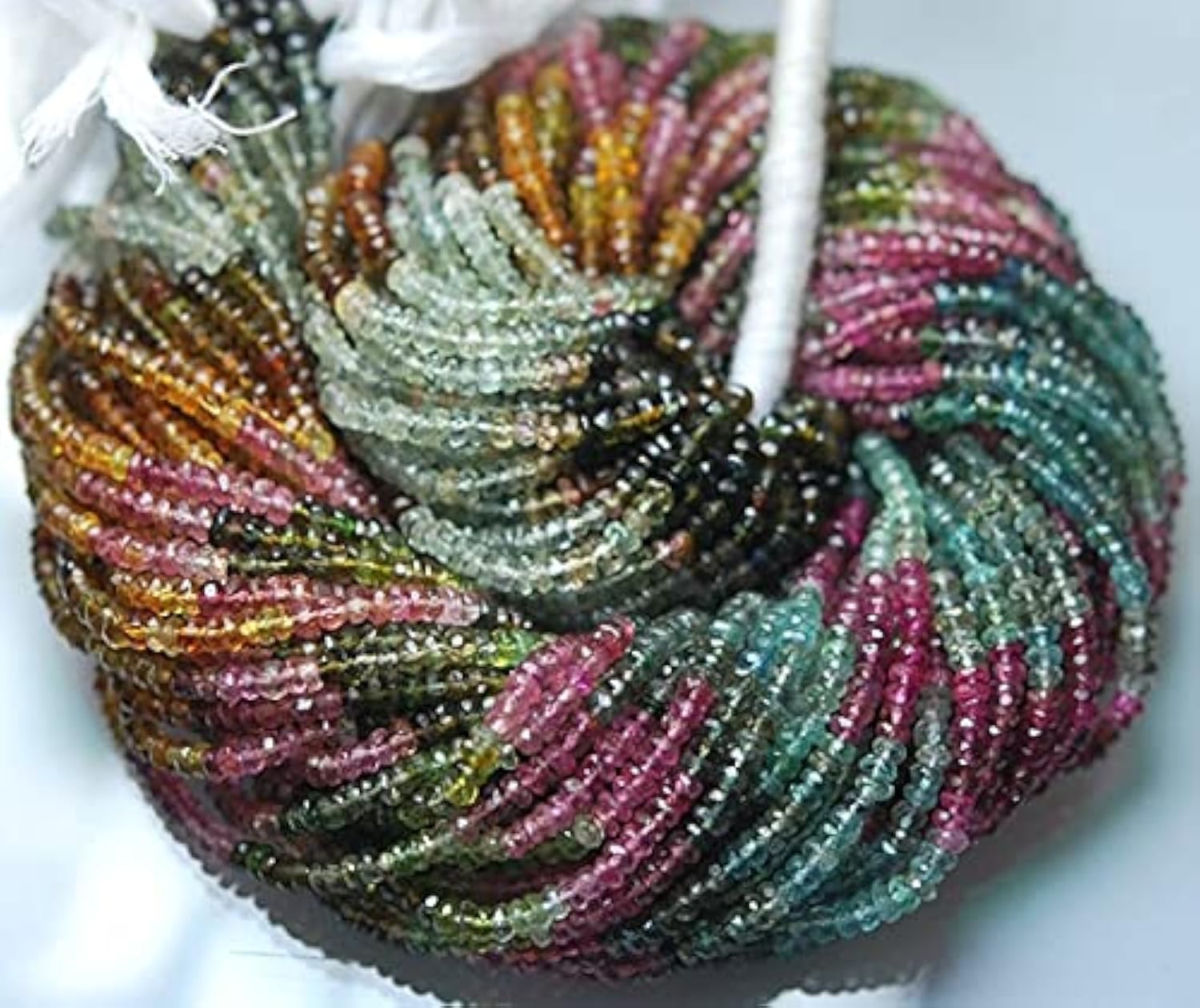 Multi Tourmaline Faceted Rondelles : créez vos bijoux d'été bohème chic