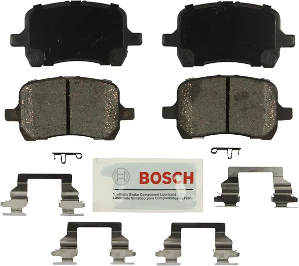 BOSCH BE1160H Blue Ceramic Disc Brake Pad Set With Hardware - Compatible With Select Chevrolet Cobalt, HHR, Malibu; Pontiac G5, G6; Saturn Aura; FRONT