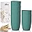 Wrova Wheat Straw Cups 6 PCS Good Alternative to Plastic Reusable Cups 20 oz Unbreakable Drinking Cup Reusable Dishwasher Safe Water Plastic Glasses Green