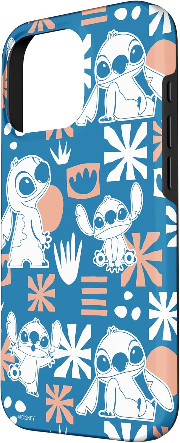 iPhone 16 Pro Disney Stitch Cute Hawaii Print Case