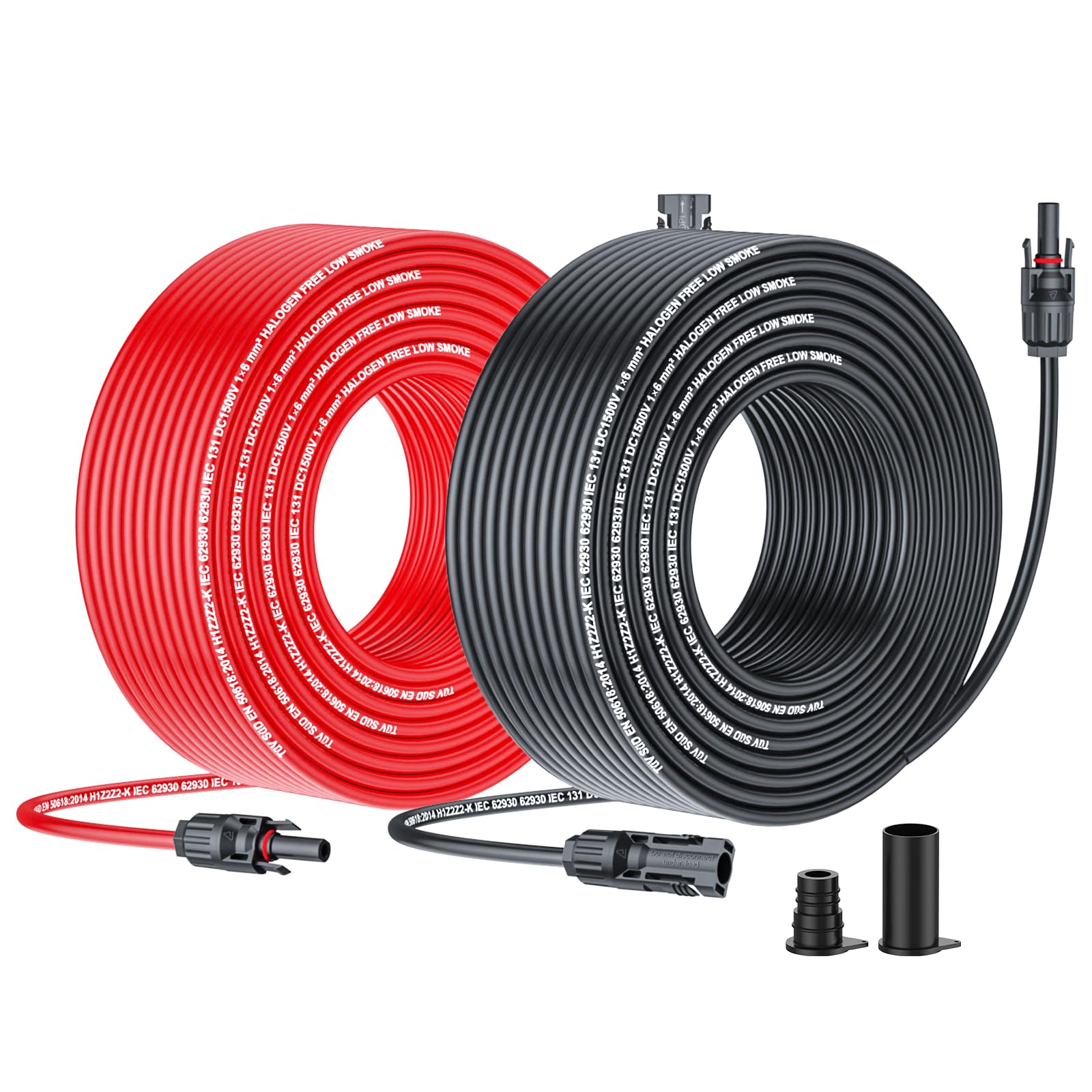 Tool-Free Solarkabel 4mm²/6mm²,Solarkabel Verlängerung 1/2/3/5/10M,PV Kabel(4mm2, 10m)