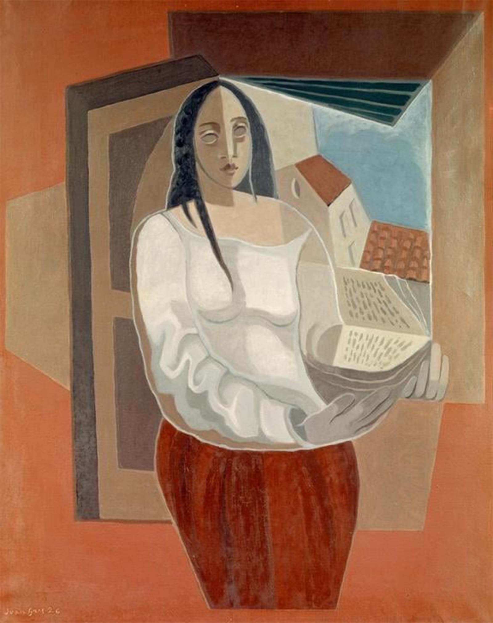 POSTERIIk Famous Animal Posters Vintage Picture the Woman with the Book by Juan Gris Modern Wall Decor for Home Decor 60x90cm