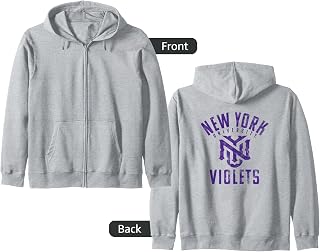 New York University NYU Violets Large Zip Hoodie
