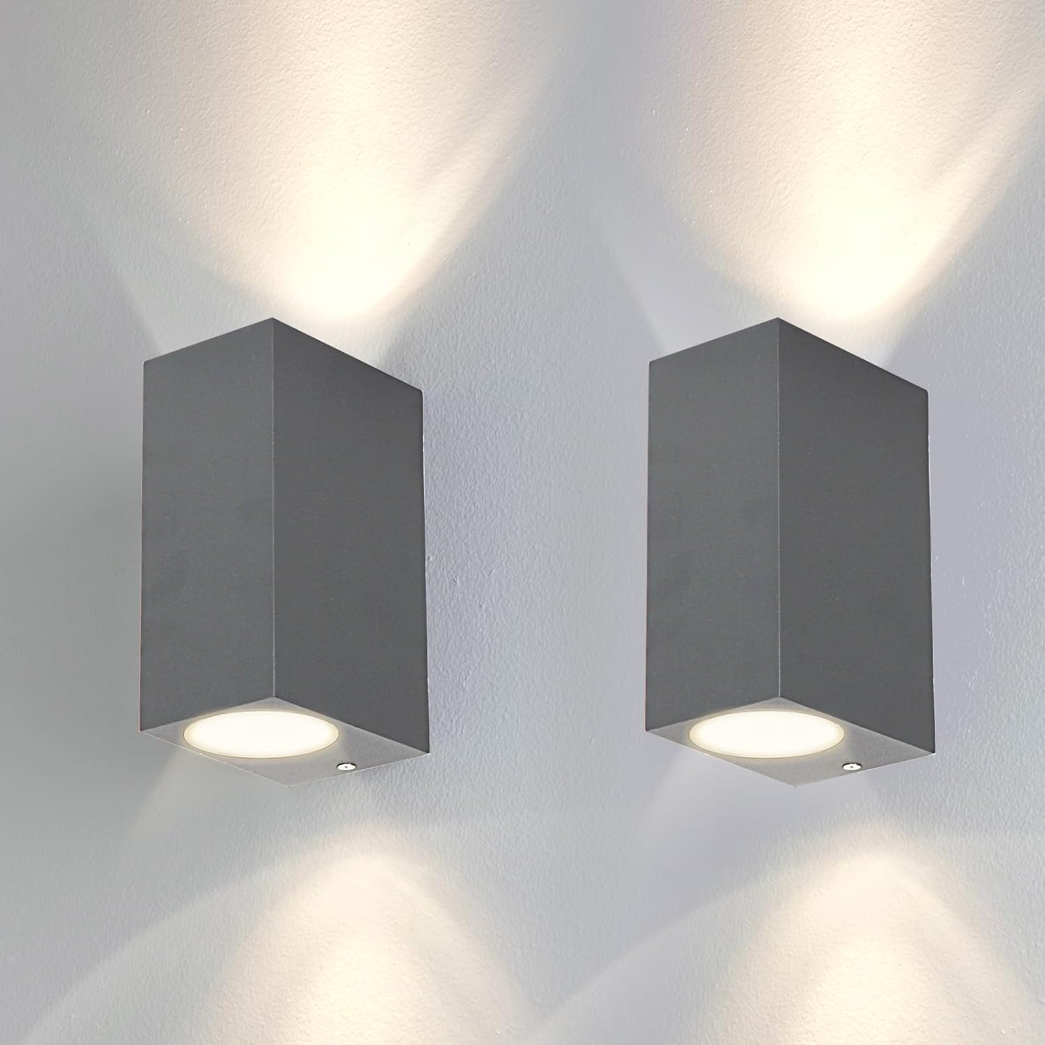 Kerry 2 Pack Outdoor Wall Lights, Outside Wall Light Mains Powered, Up