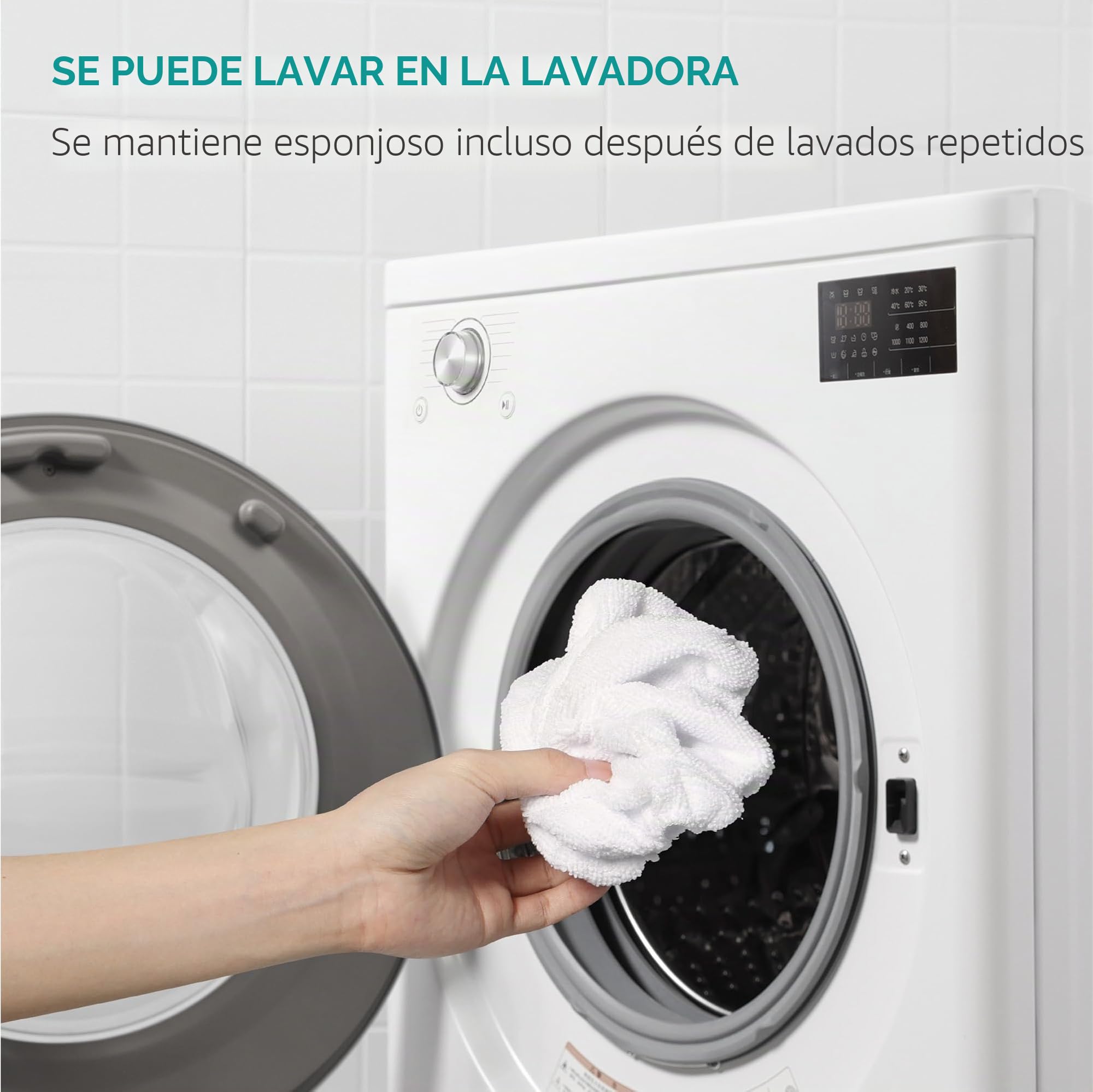 Navaris Paño de Microfibra para Vaporeta Aspiradora - Set 10x Mopa para Vaporeta de Repuesto Aspiradora Vapor Eléctrica 46387-6 x 10 cm