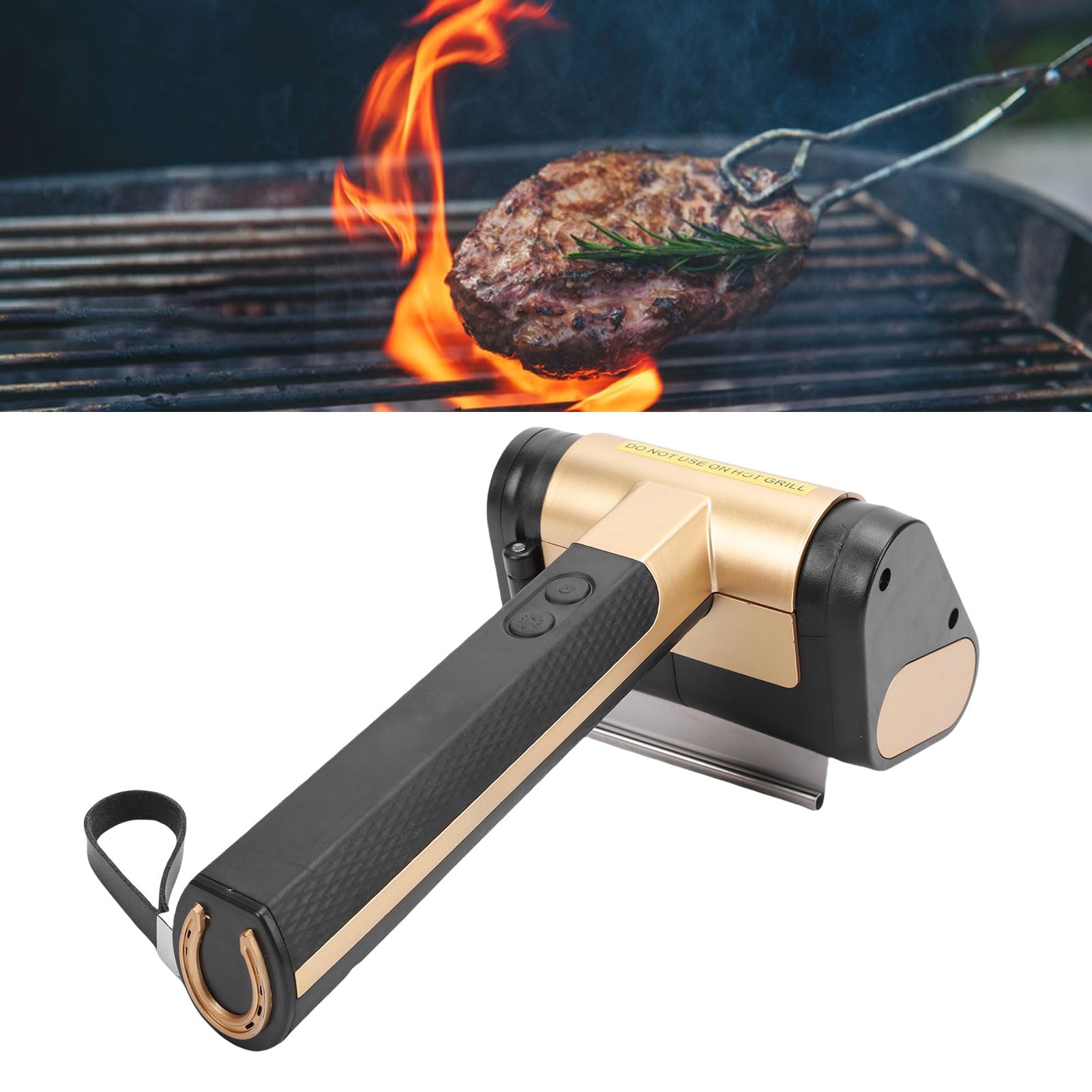 Cepillo Inalámbrico Recargable para Parrilla de Barbacoa, Limpiador de Rodillos de Acero Inoxidable de 350 RPM con Luz LED, Cepillo Eléctrico para Parrilla de Barbacoa (a)