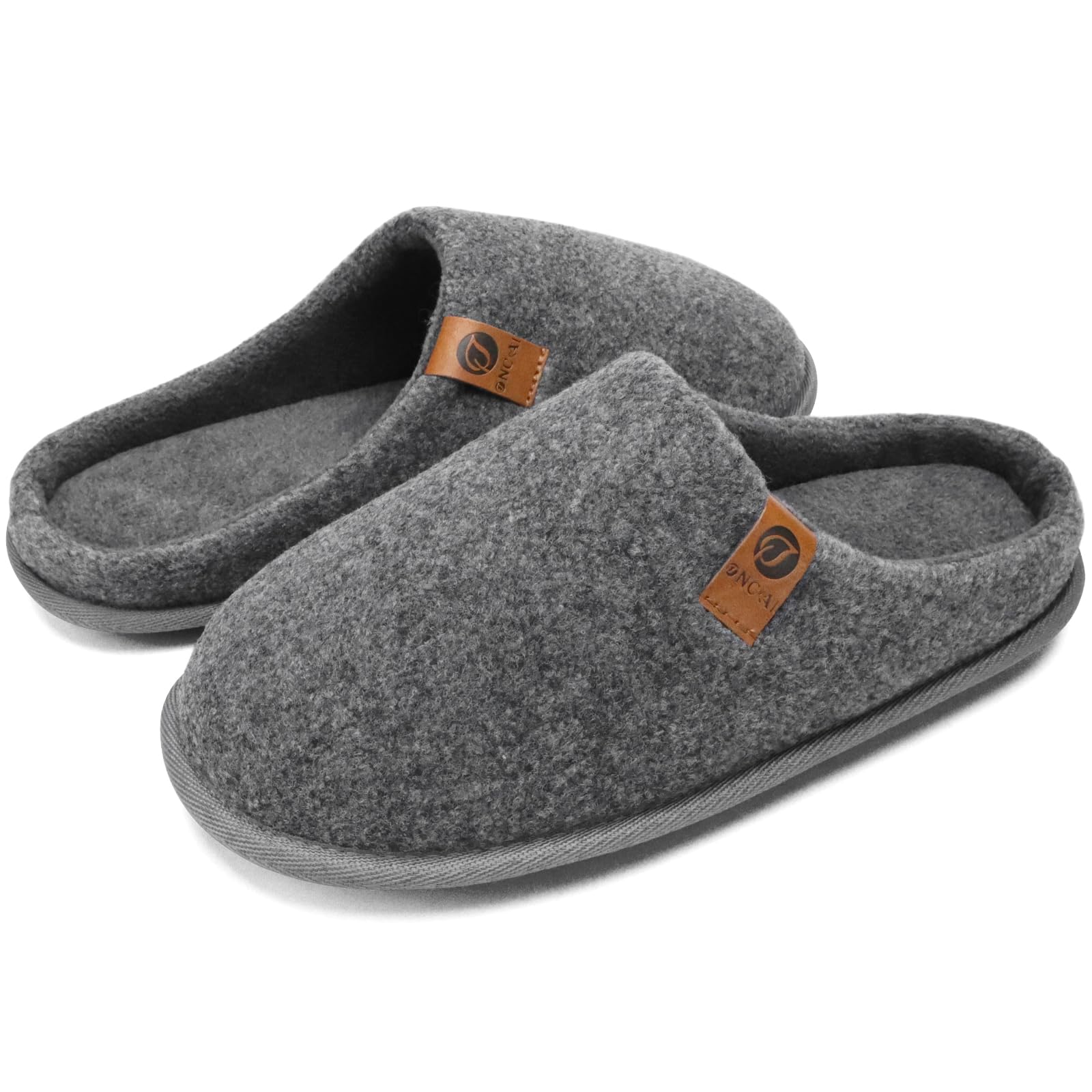 ONCAI Pantofole da Uomo Invernali, Comoda Memory Foam Calde Scarpe da Casa in Lana Con Suola Antiscivolo Taglia 40-49 EU