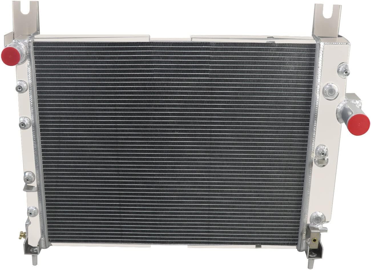 4 Row Core Aluminum Radiator Shroud Fan Relay for 2000-2004 Dodge Dakota Durango L4 V6 V8 2.5L 3.7L 4.7L 5.9L 2001 2002 2003