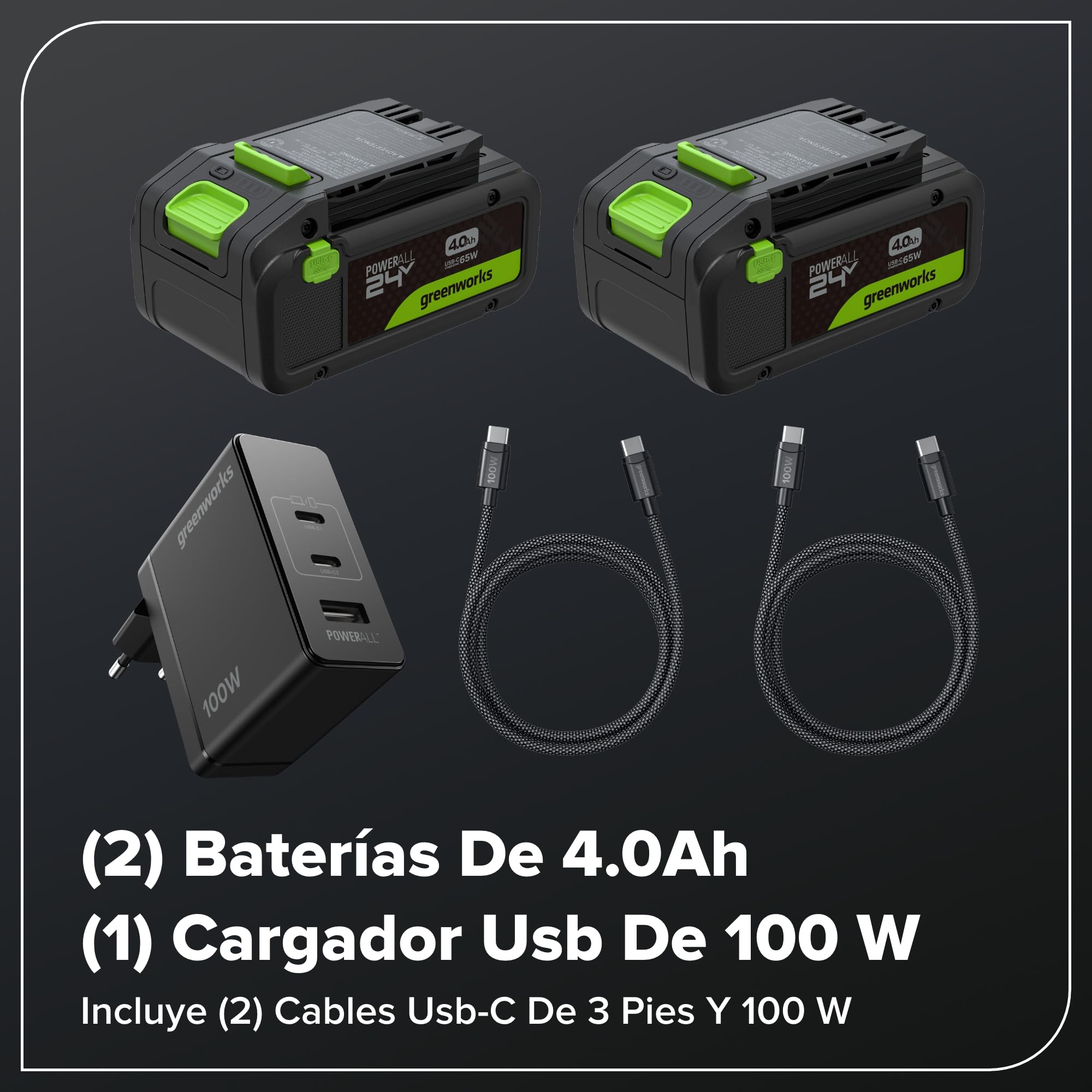 Greenworks 48V (24V x 2) Cortacésped de Batería Autopropulsada para Céspedes Grandes Hasta 480 m², Ancho de Corte 46 cm, Bolsa de 55L MÁS Dos Baterías 24V de 4Ah y Cargador Doble,GD24X2LM46SPK4X