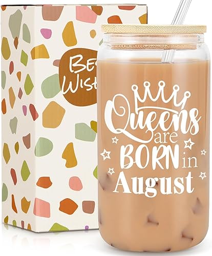 Regalos de cumpleaños para mujeres, divertido vaso de cristal de feliz cumpleaños para ella, novia, amigas, esposa, mamá, mejor amiga, hija,