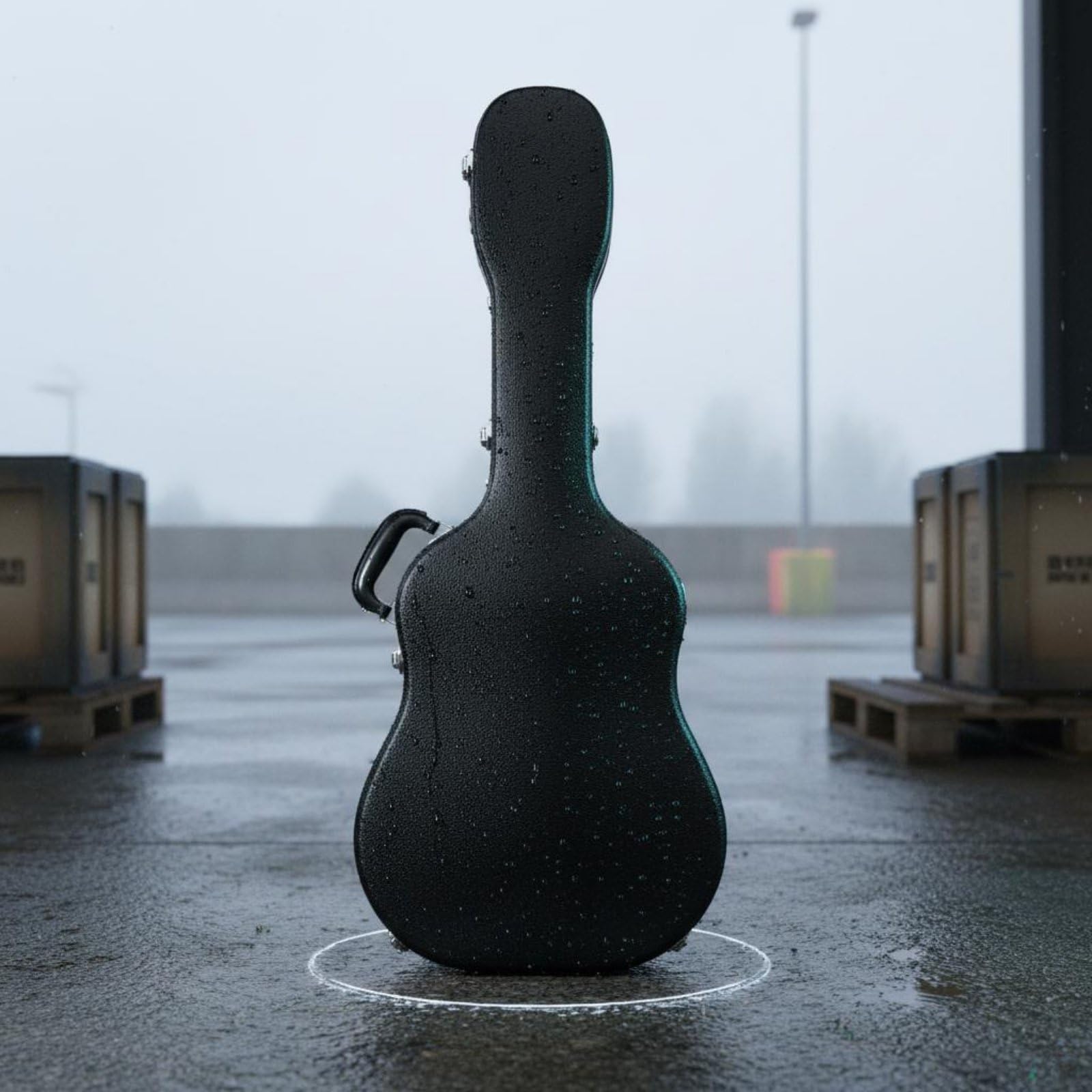 Estuche para Guitarra Estuche Rígido Funda Impermeable Caja Protectora con Estructura de Sólida y Acolchado Interno Resiste Llovizna y Humedad, con Correa