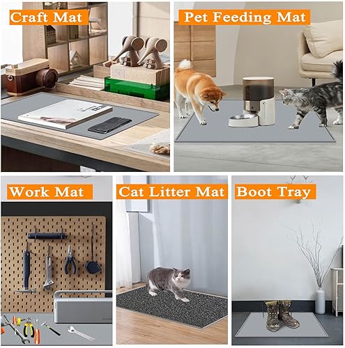 Miniatura 6 de TOHONFOO Alfombrilla dispensadora de enfriador de agua con borde elevado para protector de pisos y encimeras de madera dura Foor, tapete enfriador