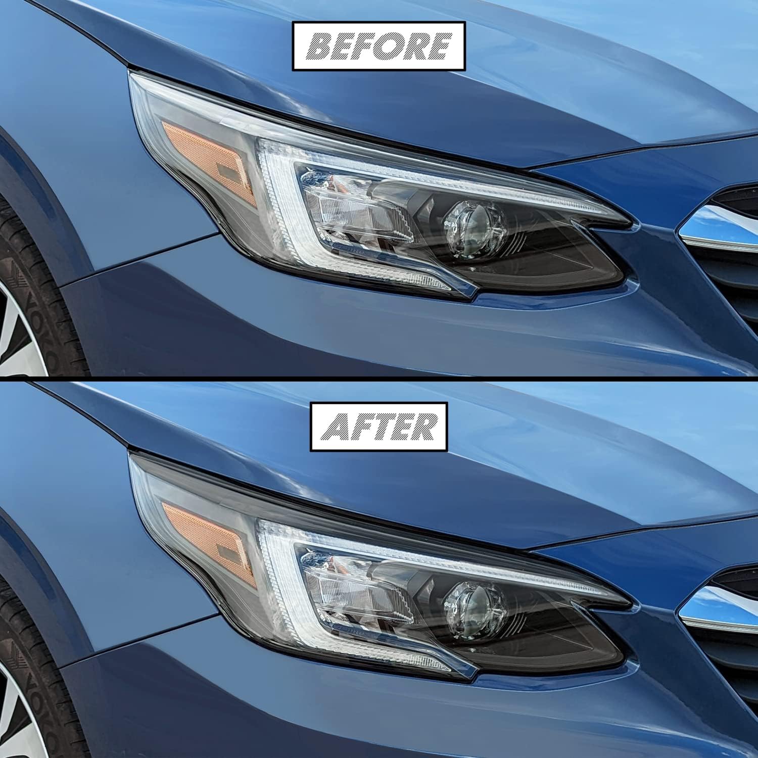 SlickMod PreCut Vinyl Smoke Tint for 2020-2022 Subaru Legacy Headlight (20% Dark Smoke, 1. Headlight)