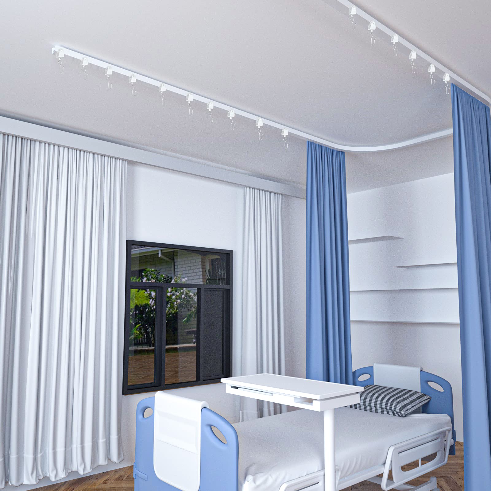 Buy Yuzzy 3 Meters Ceiling Curtain Track, Flexible Bendable Curved