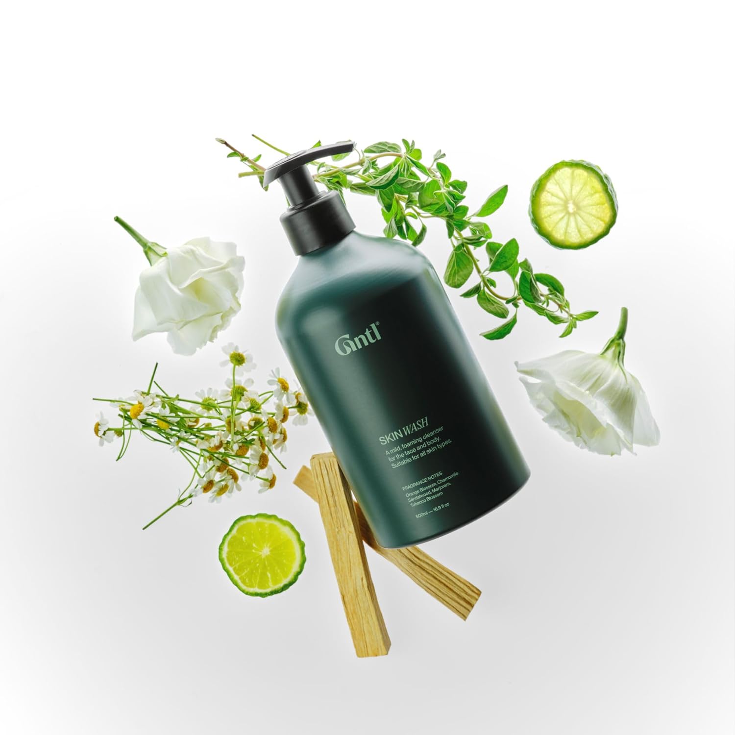 Gntl - Skin Wash | Aloe, Glycerine, Baby-Safe Surfactants | Cleanse Without Drying | Remove Dirt, SPF, Makeup | Facial-Grade Ingredients For All Skin Types, Men + Women (500 ml | 16.9 fl oz)