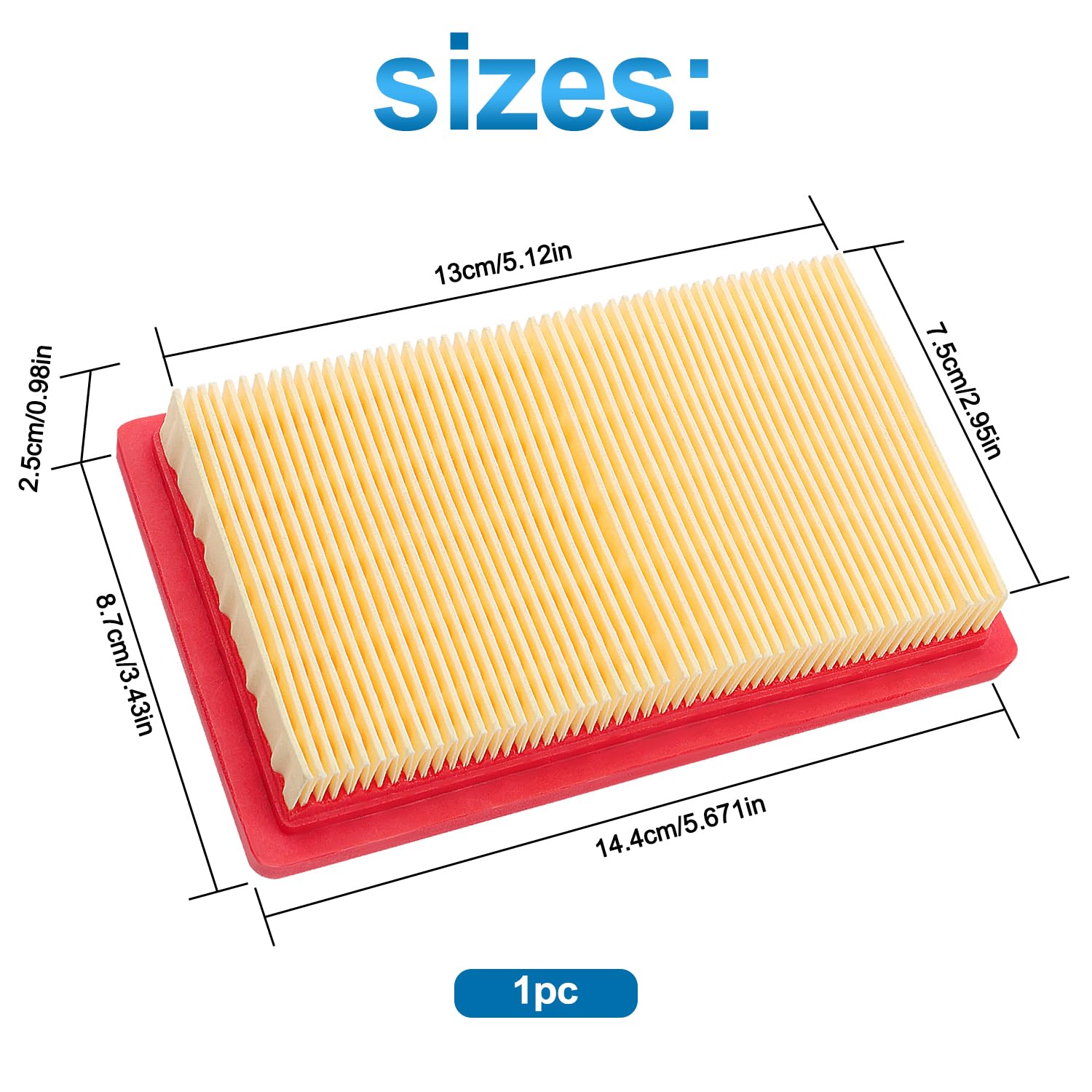 VooGenzek Lawn Mower Air Filter 951-10298, 951-10298 Air Filter, 14 083 15-S Air Filter Replacement - Image 2