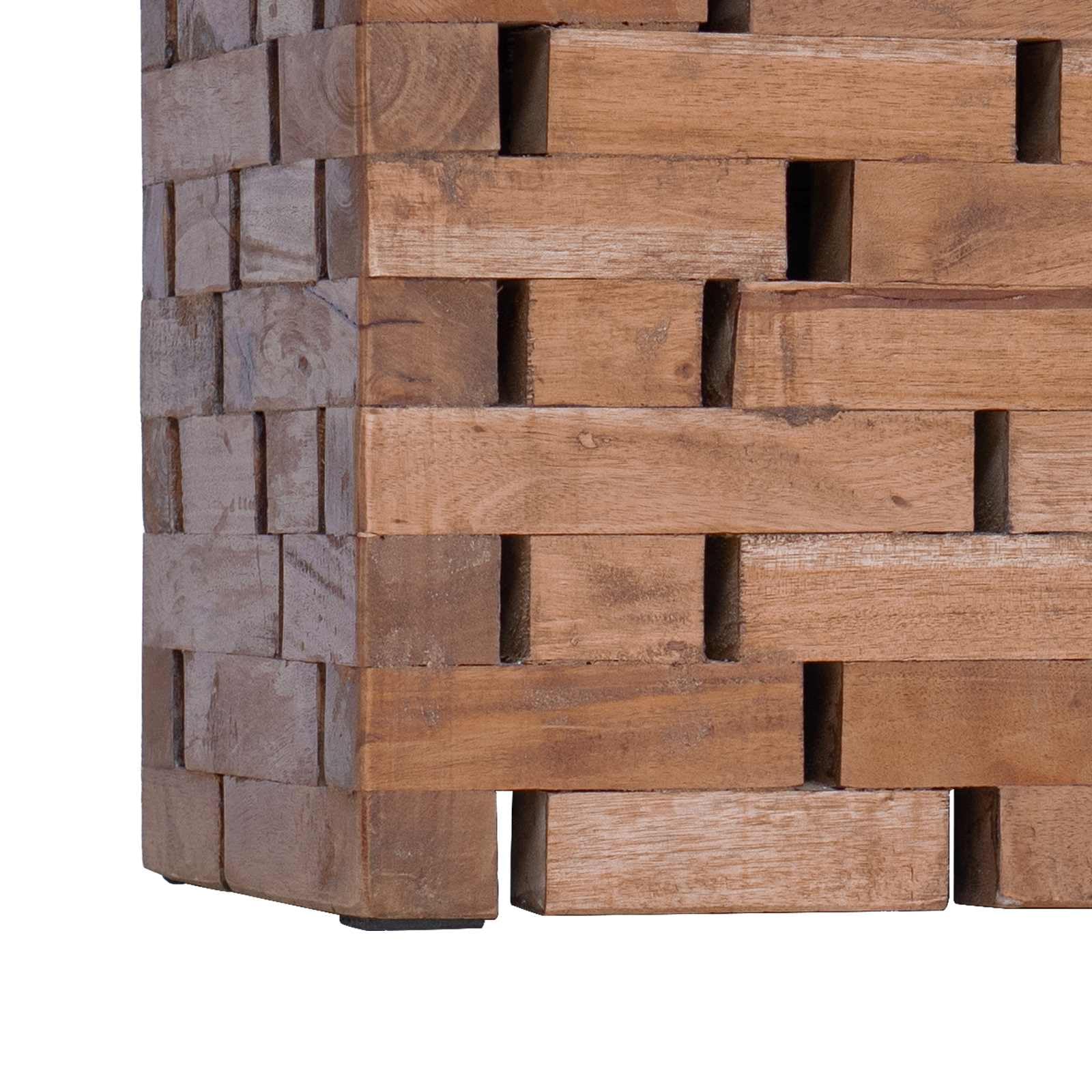 vidaXL Taburete Natural 29 x 29 x 48 cm Madera Maciza recuperada