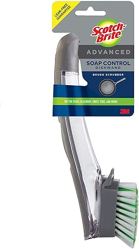Miniatura 2 de Scotch-Brite avanzado - Mango de control de jabón con cepillo, fácil de usar, antimicrobiano, duradero y reutilizable y mango de control de jabón
