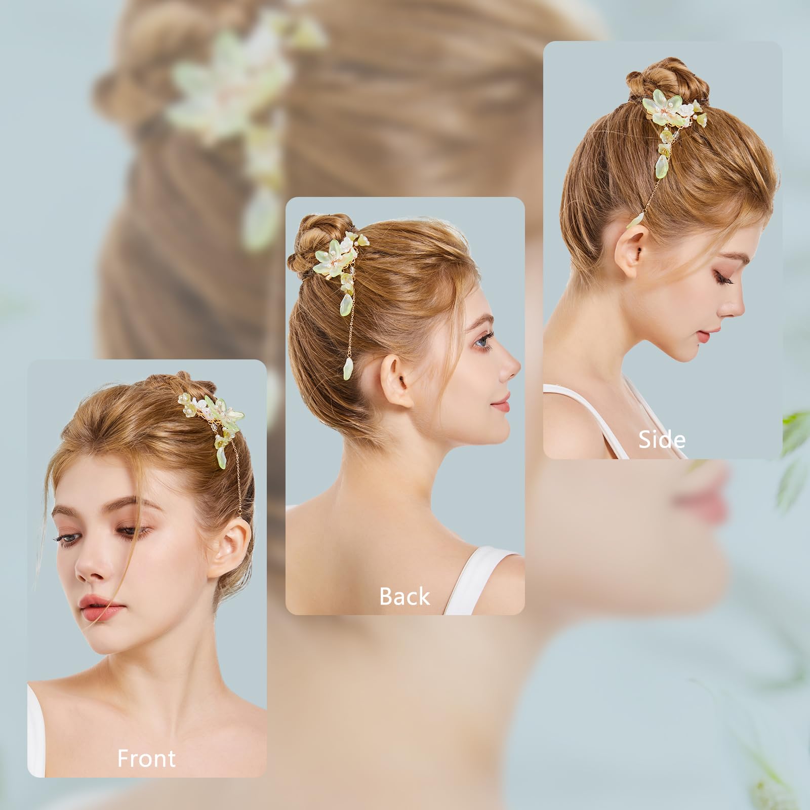 Forcine per capelli floreali con perle per donne, feste di nozze, damigelle d'onore, piccole spille a fiore (SYFJ05)