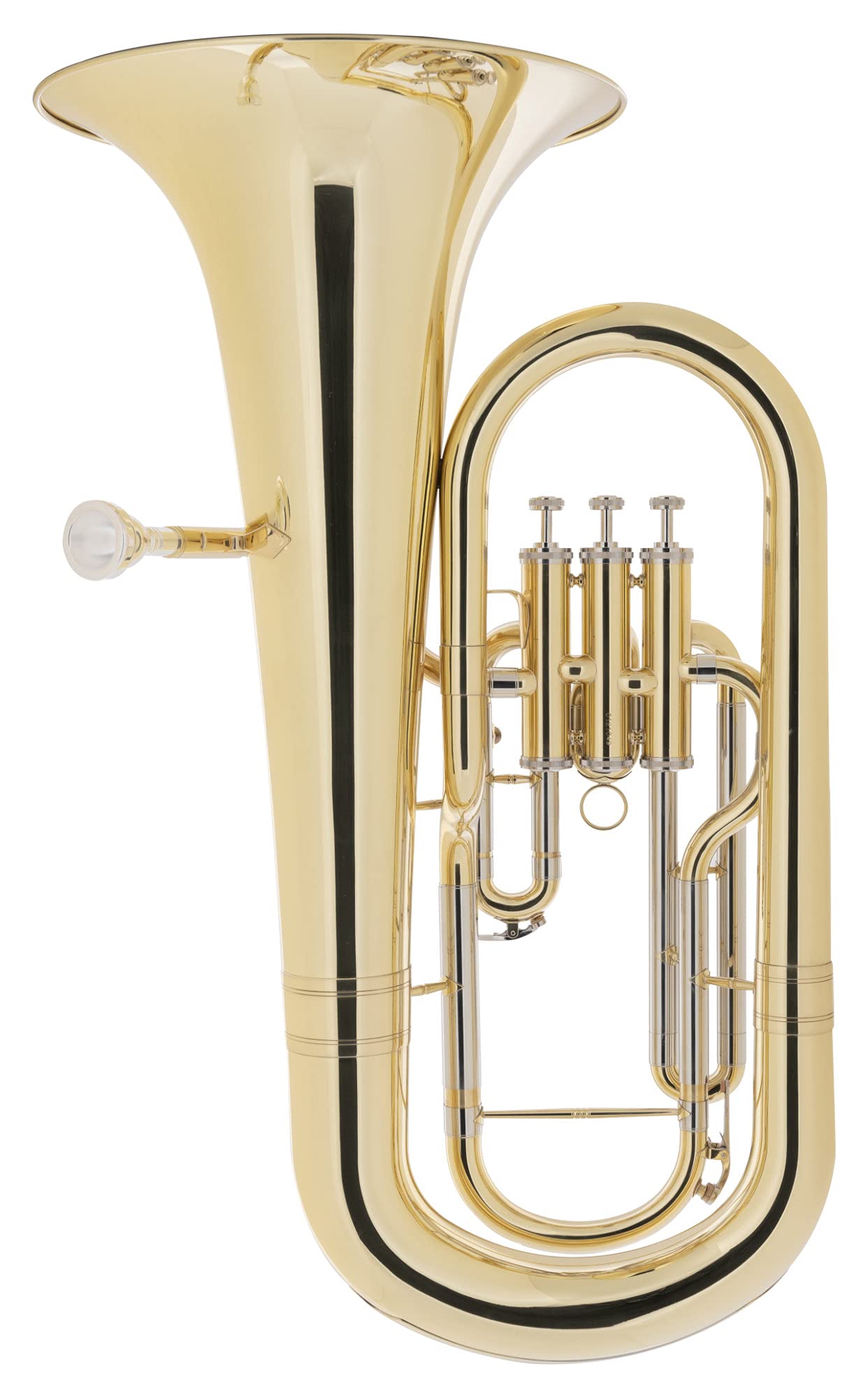 Classic Cantabile EU-1030L Euphonium - Euphonium laqué en Sib - En laiton - Perçage : 14,4 mm - Pavillon Ø : 300 mm - Pistons en acier inoxydable - Avec étui rigide