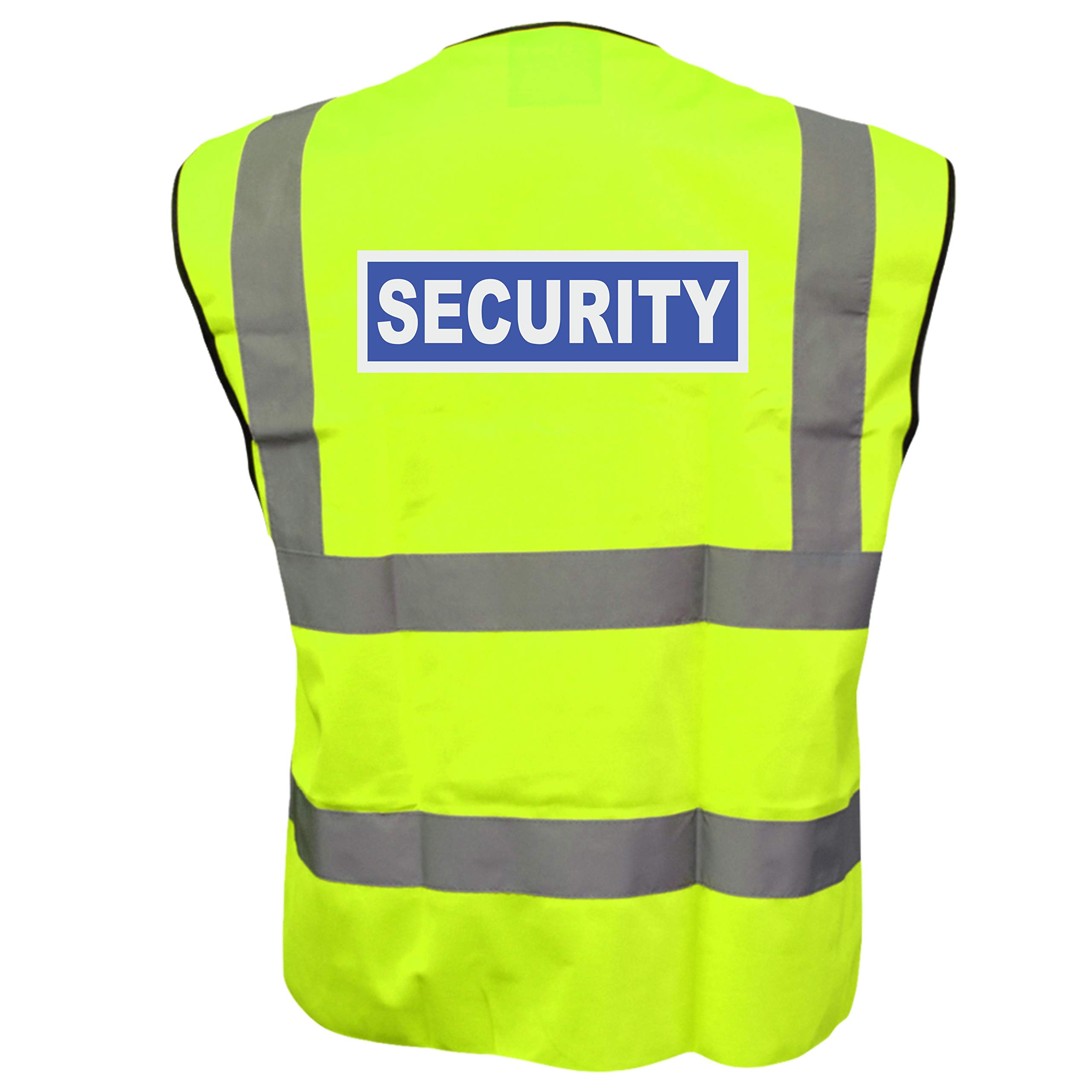 Brook Hi Vis Uk Unisex Navy Reflective Security Yellow Hi Vis Vests Waistcoats Staff, Sia Security, Large