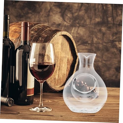 Miniatura 3 de Hemoton Decantador de cristal del dispensador del vino del hielo 10.1 fl oz para el refrigerador del decantador de la botella del sake del vino