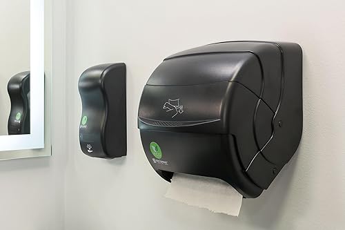 Miniatura 5 de San Jamar Ecologic Integra - Dispensador de toallas de papel de plástico reciclado, capacidad de rollo universal, dispensador de pared con cero