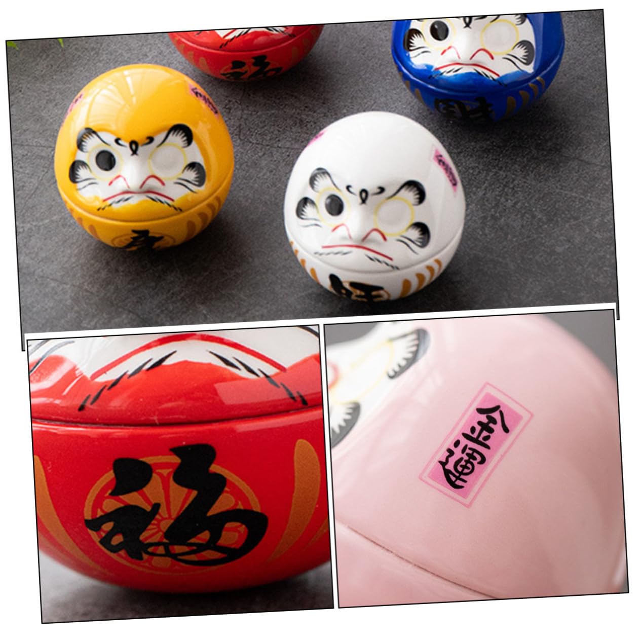 Gatuida 6piezas Adornos de Gato Suerte Japoneses de Cerámica Decoración para Escritorio Adorable Estatua para Vaso Manualidades para Decoración de Hogar