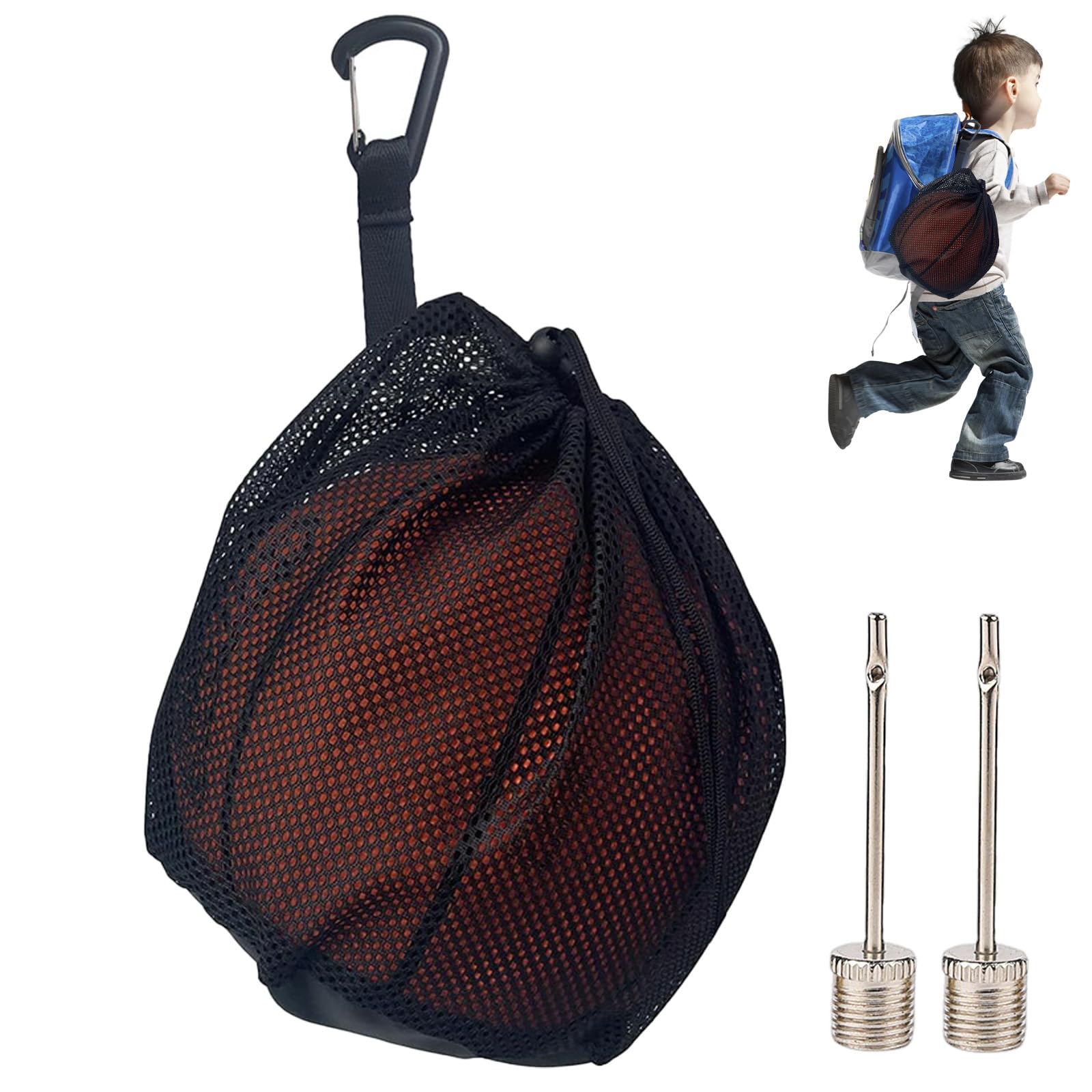 Sac De Sport Polyvalent - Bandoulière pour Ballon De Basketball, Football, Tennis - Accessoires Sportifs pour Enfants - Filet Basket - Cartable Garçon