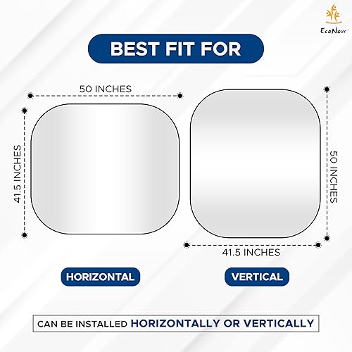 Miniatura 49 de EcoNour Parasol plegable para parabrisas de automóvil, parasol delantero para sol, calor y rayos UV, parasol para ventana delantera del automóvil