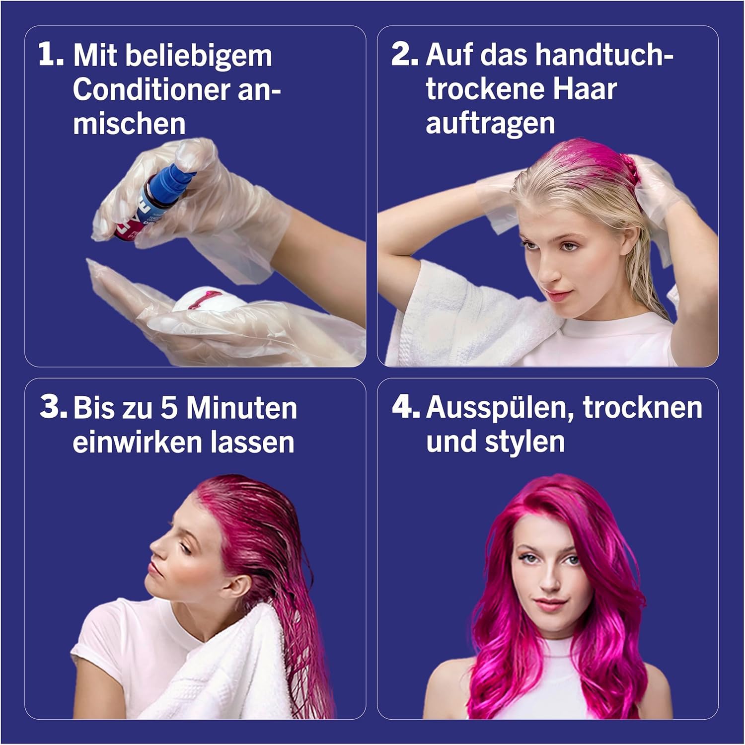 Schwarzkopf Live Color Drops Petal Pink (6 x 30 ml), dosierbare Farb-Drops für einen individuellen Look, Tönung zum Mischen mit dem Conditioner, temporäre Coloration hält bis zu 12 Haarwäschen