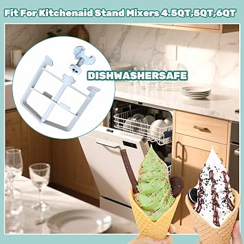 Ice Cream Maker Parts for Kitchen Aid, Ice Cream Drive Attachment for Kitchen Aid, Fit For Kitchen Aid Ice Cream Maker Parts (Mixing Part)