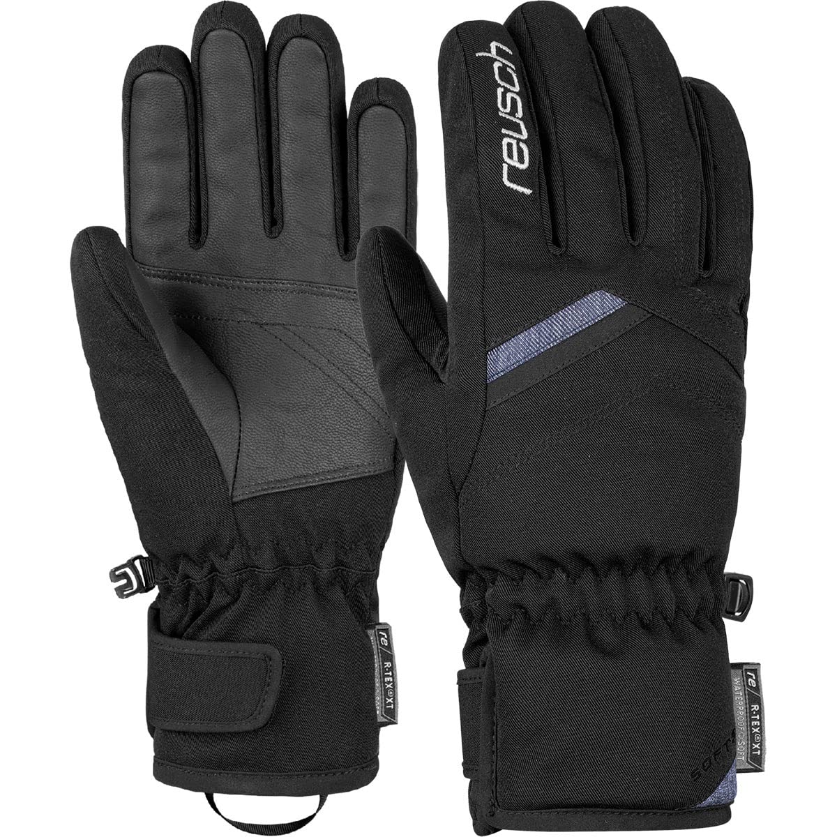 Reusch Women's Coral R-Tex Xt Gloves, Black/Denim Blue, 7.5