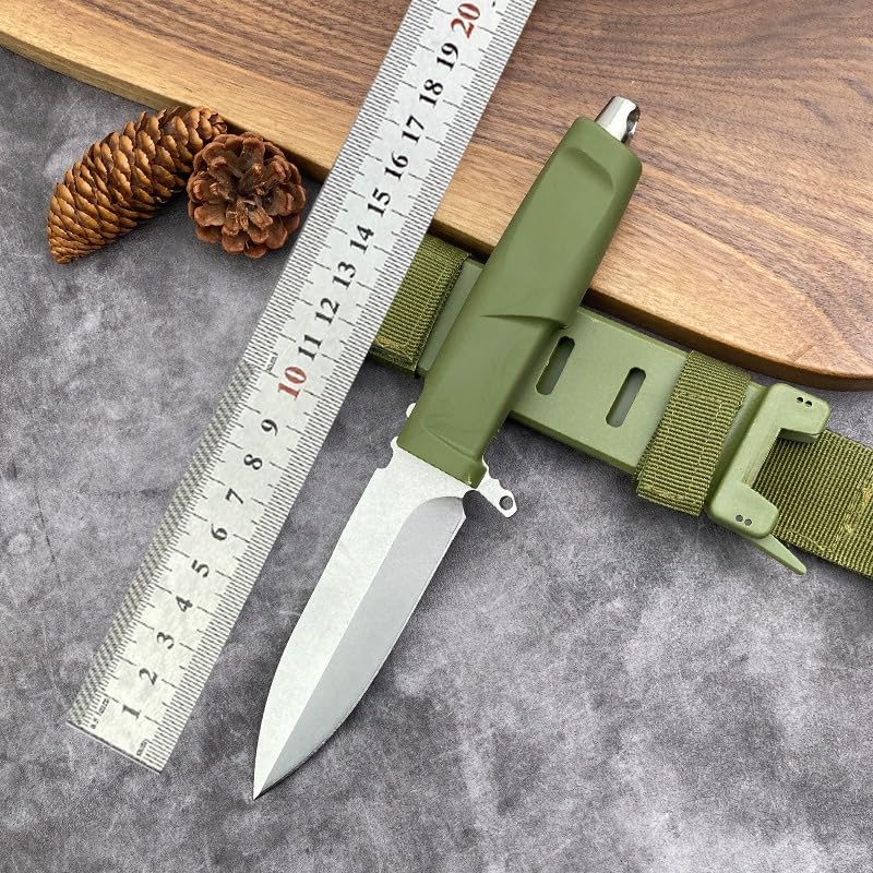 Geschmiedetes Gerades Messer im Freien mit fester Klinge, Überlebensmesser, Perfektes Bushcraft Messer Outdoor Jagdmesser aus 440 Stahl, Premium Survival Messer füR Camping, Wandern
