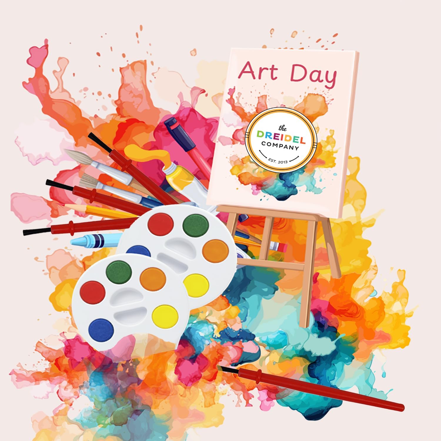 hanukkah gifts for kids mini watercolor paint set packaging for parties