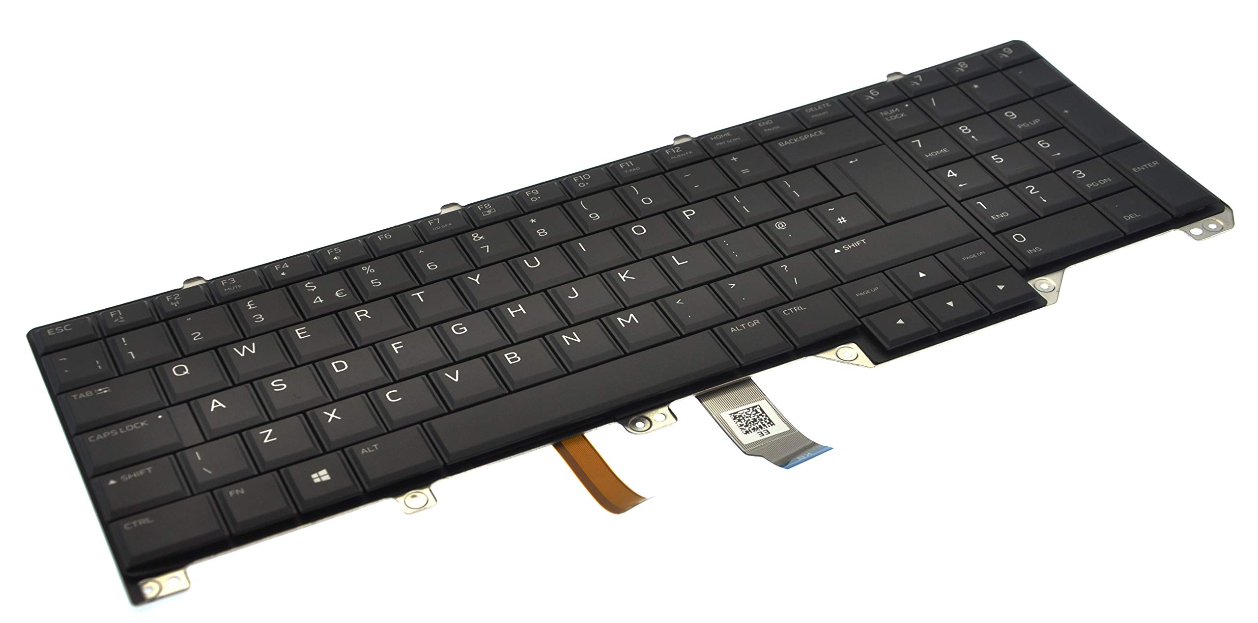 Alienware 17 R4 R5 UK English QWERTY Backlit Keyboard MYC43